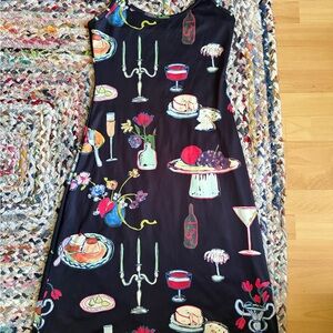 The Coolest Black Printed Dress